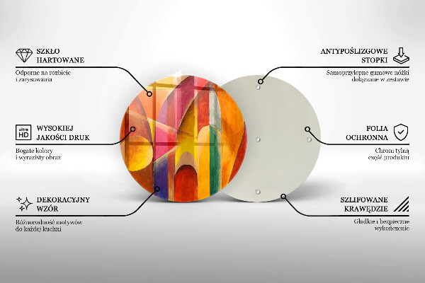 Kuchynská doska zo skla Farebná abstrakcia