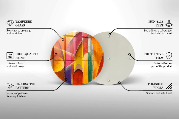 Kuchynská doska zo skla Farebná abstrakcia
