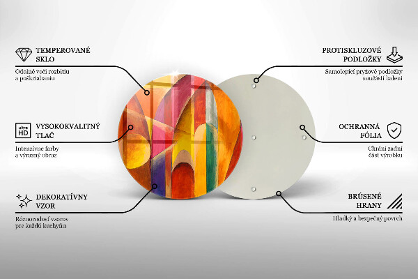 Kuchynská doska zo skla Farebná abstrakcia
