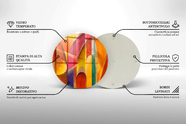 Kuchynská doska zo skla Farebná abstrakcia