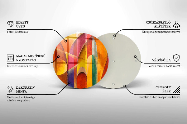 Kuchynská doska zo skla Farebná abstrakcia