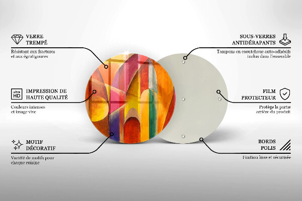 Kuchynská doska zo skla Farebná abstrakcia