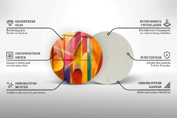 Kuchynská doska zo skla Farebná abstrakcia