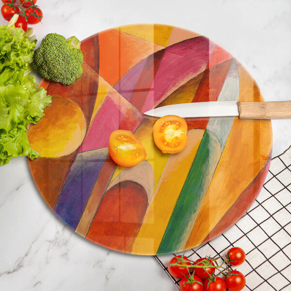 Kuchynská doska zo skla Farebná abstrakcia