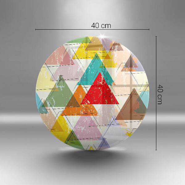 Kuchynská doska veľká zo skla Maľované trojuholníky