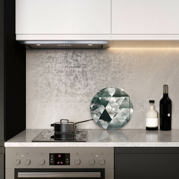 Kuchynská doska veľká zo skla Trojuholníky a voda