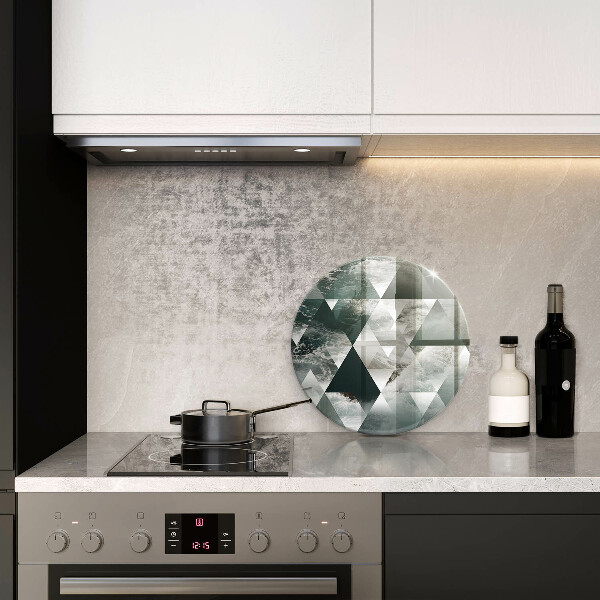 Kuchynská doska veľká zo skla Trojuholníky a voda