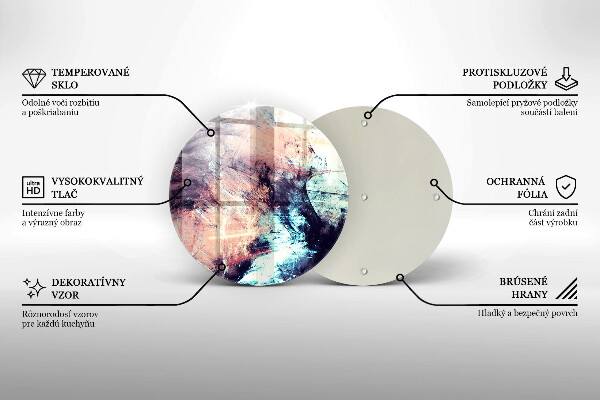 Kuchynská doska veľká zo skla Maľovaná abstrakcia