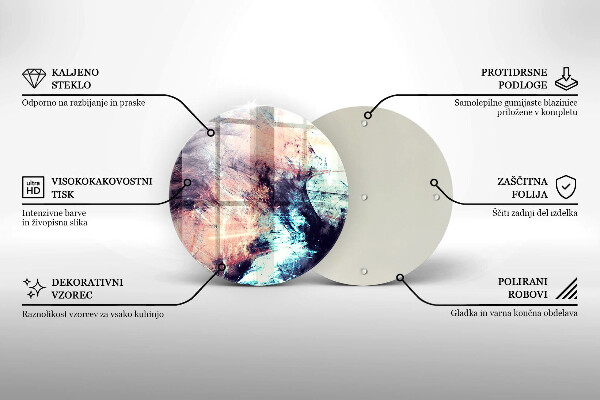 Kuchynská doska veľká zo skla Maľovaná abstrakcia
