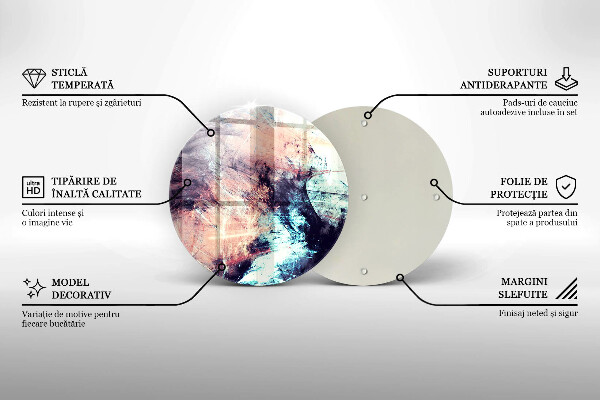 Kuchynská doska veľká zo skla Maľovaná abstrakcia