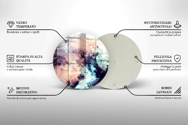 Kuchynská doska veľká zo skla Maľovaná abstrakcia