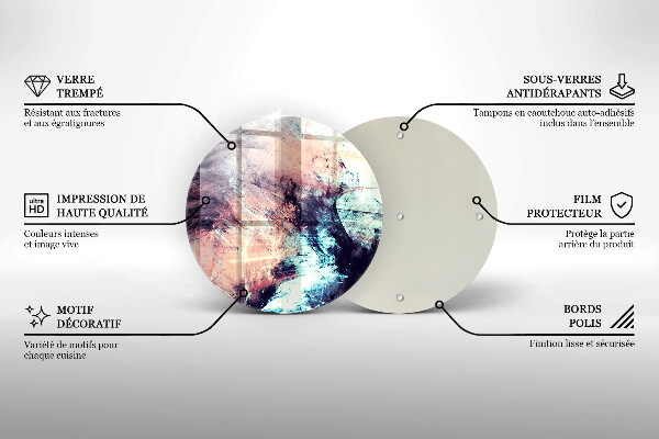 Kuchynská doska veľká zo skla Maľovaná abstrakcia