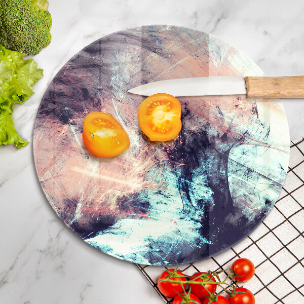 Kuchynská doska veľká zo skla Maľovaná abstrakcia