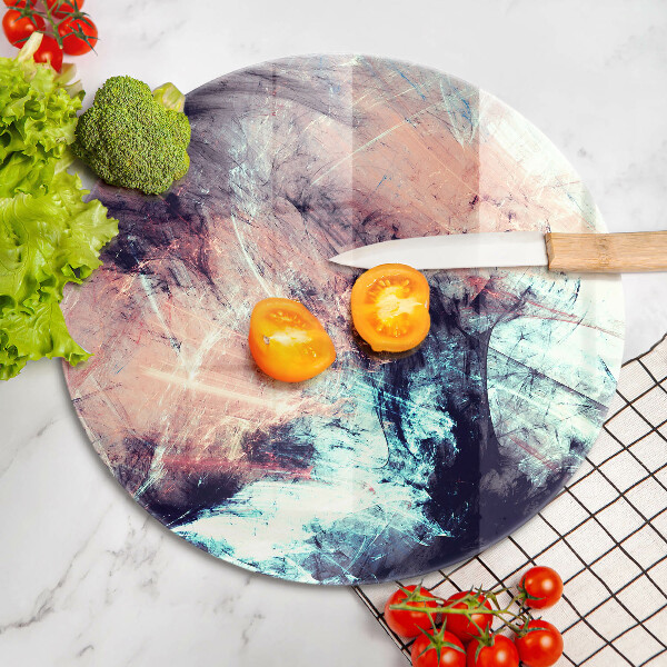 Kuchynská doska veľká zo skla Maľovaná abstrakcia