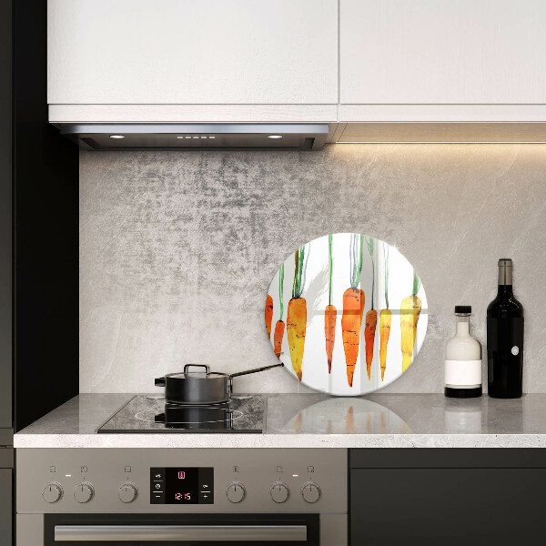 Kuchynská doska veľká zo skla Mrkva ilustrácie