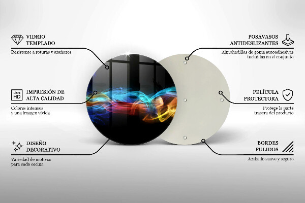 Kuchynská doska zo skla Farebný dym