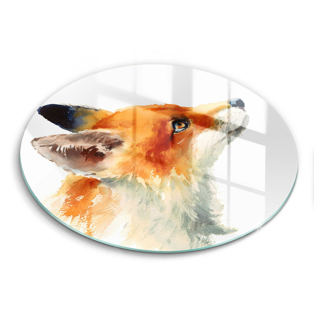 Kuchynská doska veľká zo skla Maľovaná líška