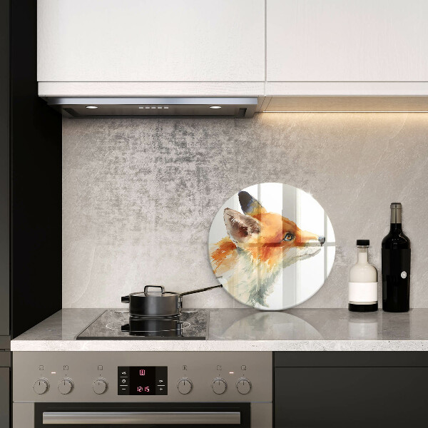 Kuchynská doska veľká zo skla Maľovaná líška