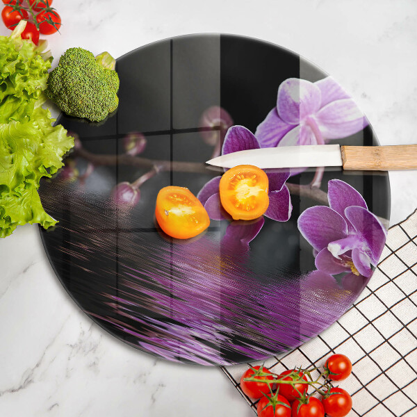 Kuchynská doska zo skla Orchideová zenová voda