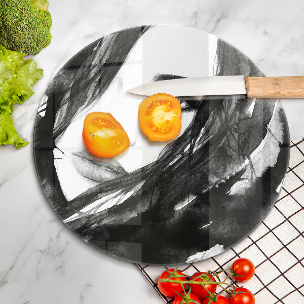 Kuchynská doska veľká zo skla Ženská tvár