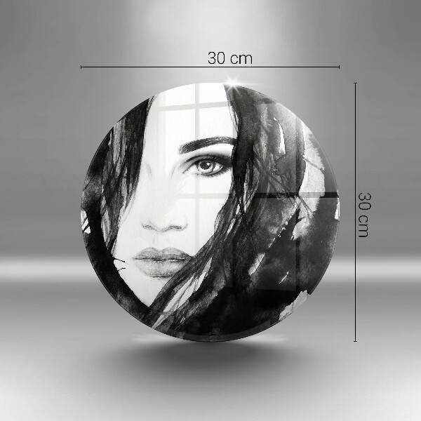 Kuchynská doska veľká zo skla Ženská tvár