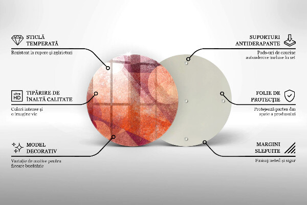 Kuchynská doska veľká zo skla Abstraktné umenie