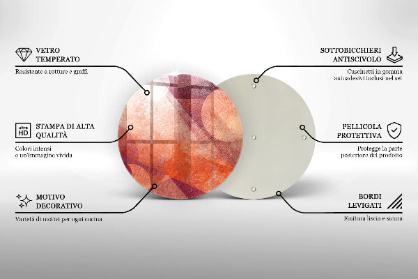 Kuchynská doska veľká zo skla Abstraktné umenie