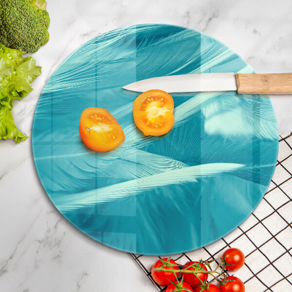 Kuchynská doska veľká zo skla Jemné perie