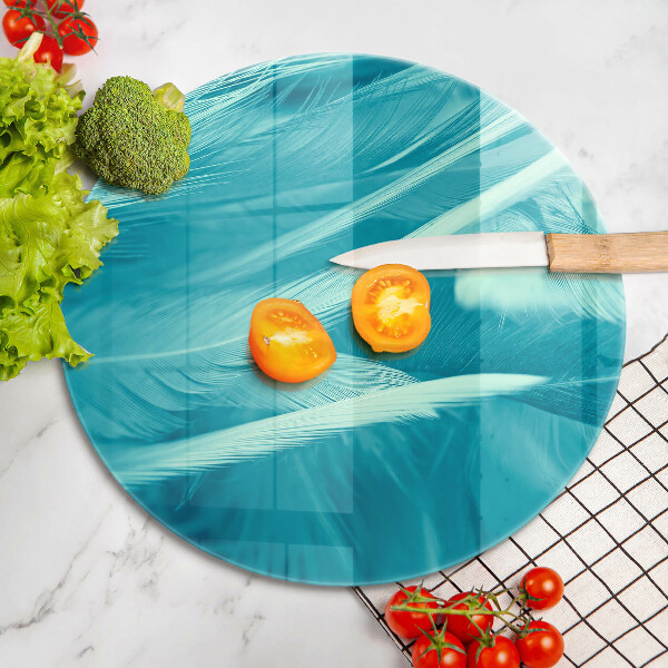 Kuchynská doska veľká zo skla Jemné perie