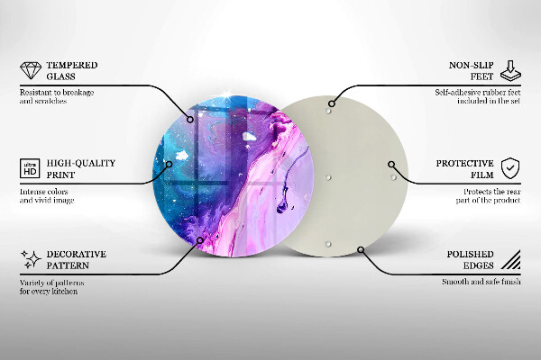 Kuchynská doska veľká zo skla Abstrakce atramenty