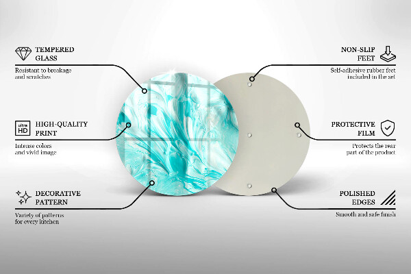 Kuchynská doska veľká zo skla Abstrakcia farby