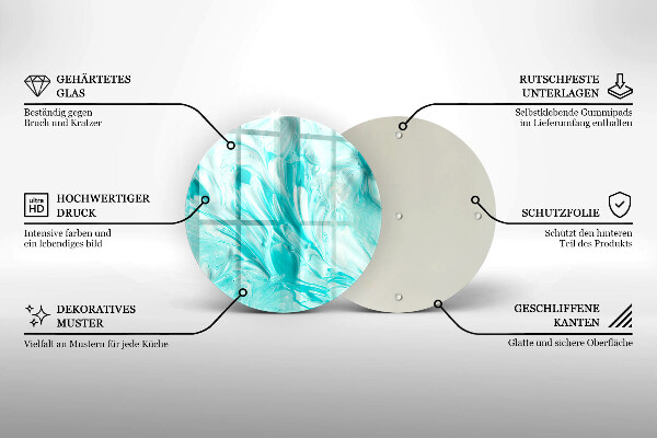 Kuchynská doska veľká zo skla Abstrakcia farby