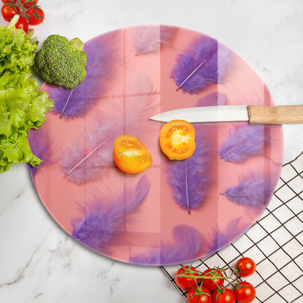 Kuchynská doska veľká zo skla Nadýchané perie