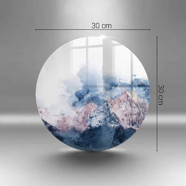 Kuchynská doska veľká zo skla Abstraktné maľované hory