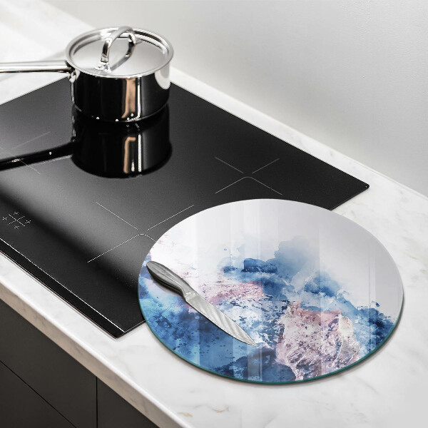 Kuchynská doska veľká zo skla Abstraktné maľované hory