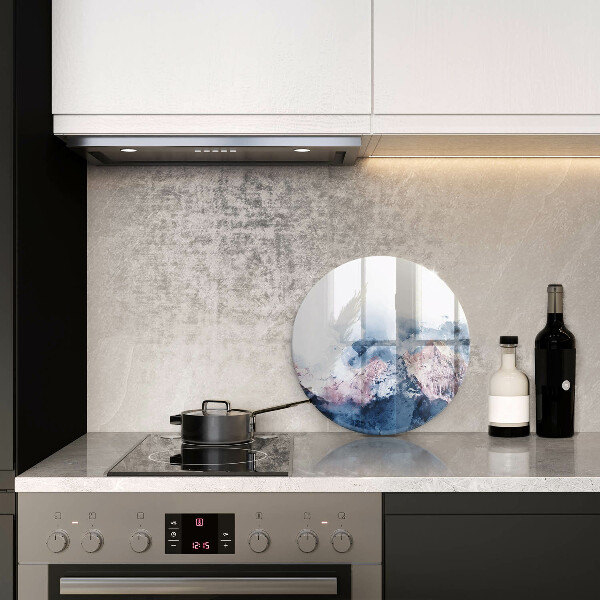 Kuchynská doska veľká zo skla Abstraktné maľované hory