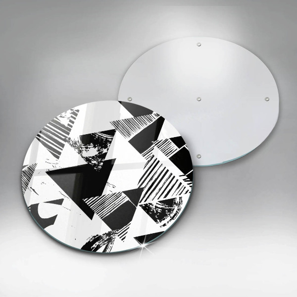 Kuchynská doska veľká zo skla Geometrické trojuholníky