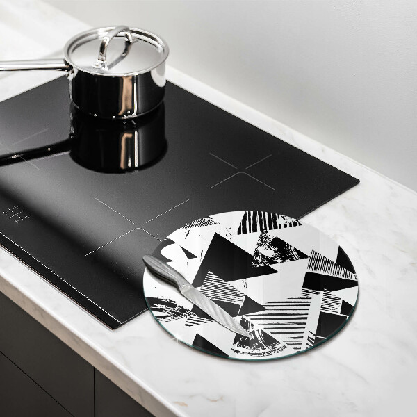 Kuchynská doska veľká zo skla Geometrické trojuholníky