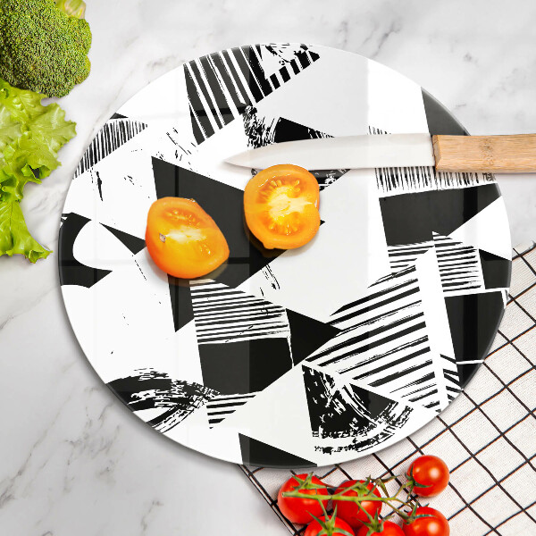 Kuchynská doska veľká zo skla Geometrické trojuholníky