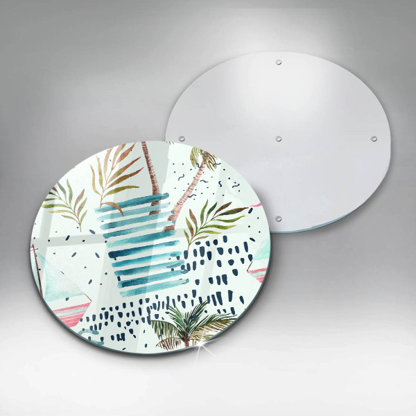 Kuchynská doska veľká zo skla Dovolenkové ilustrácie