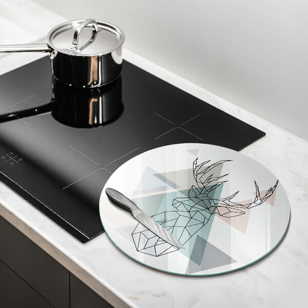 Kuchynská doska veľká zo skla Abstraktný jeleň