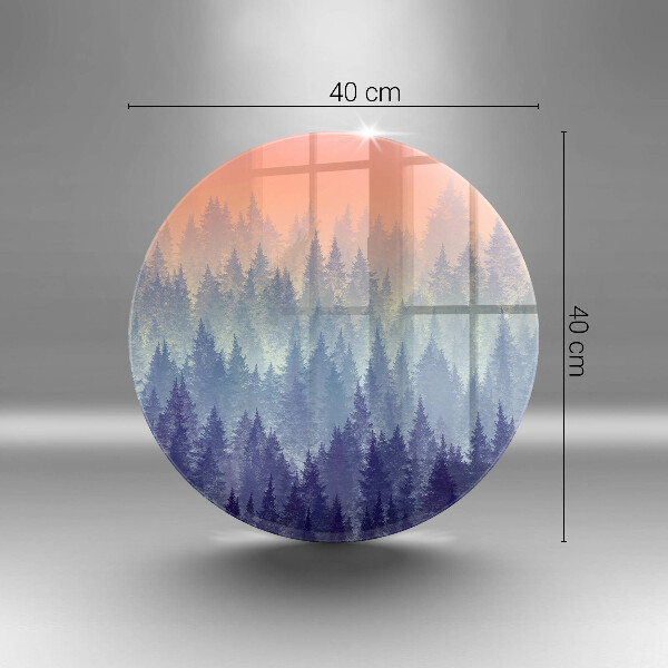 Kuchynská doska zo skla Les pri západe slnka