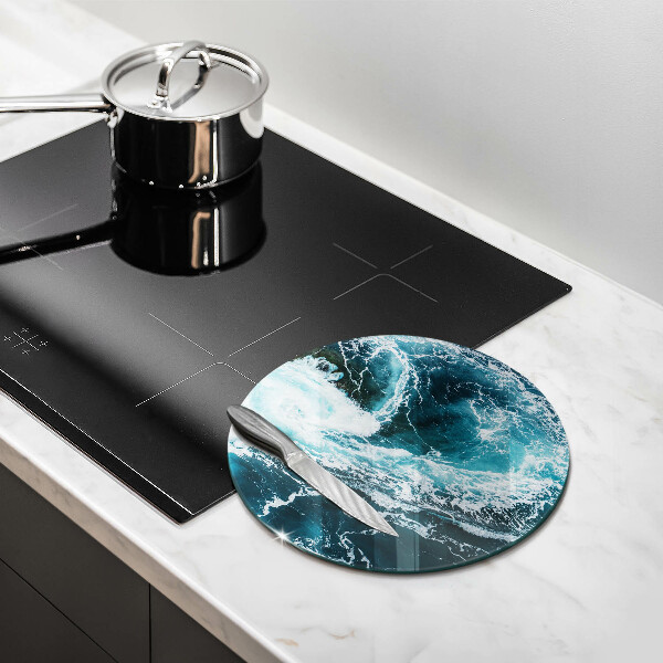 Kuchynská doska zo skla Peniace vlny vody