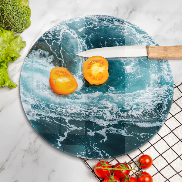 Kuchynská doska zo skla Peniace vlny vody