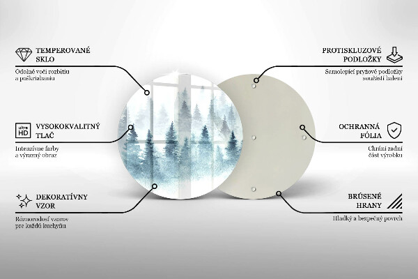 Kuchynská doska zo skla Maľovaný zimný les