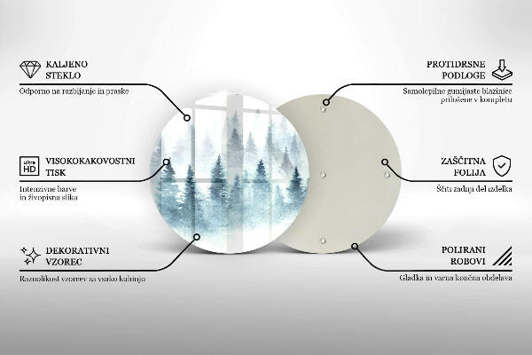 Kuchynská doska zo skla Maľovaný zimný les