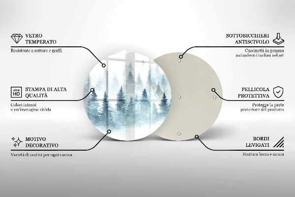 Kuchynská doska zo skla Maľovaný zimný les