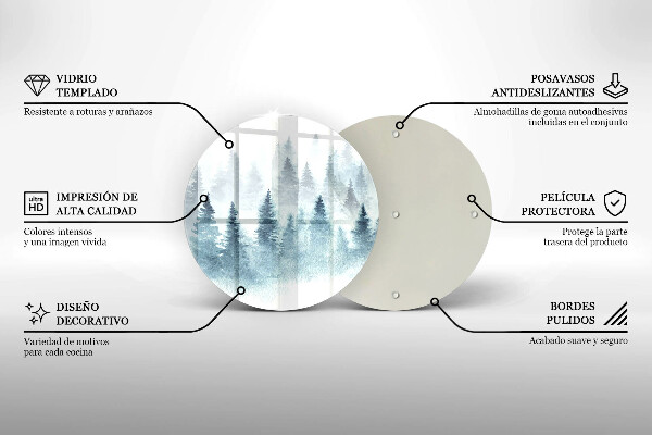 Kuchynská doska zo skla Maľovaný zimný les