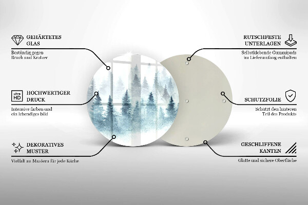 Kuchynská doska zo skla Maľovaný zimný les