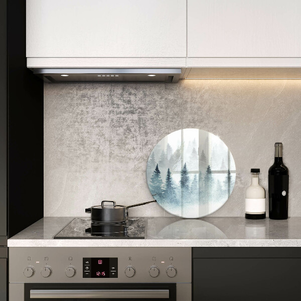 Kuchynská doska zo skla Maľovaný zimný les